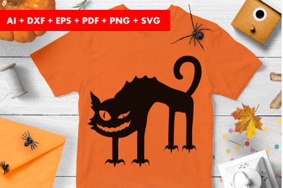 Black Cat png Halloween Vector SVG