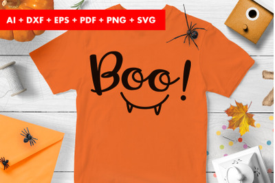 Boo Halloween Vector SVG PNG transparent