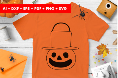 Candy Bucket Halloween Fall SVG PNG transparent