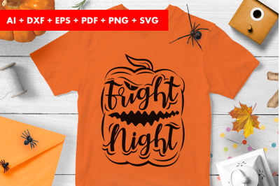 Fright Night Halloween Vector SVG PNG transparent