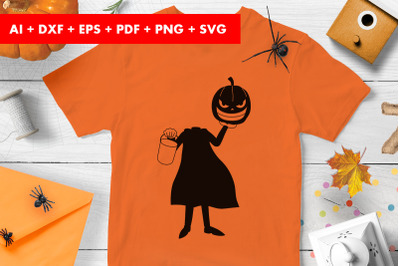 Halloween Costume Silhouette Trick or Treat SVG