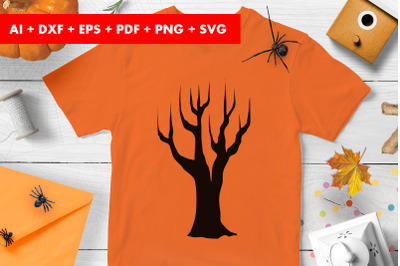 Halloween Tree Cricut Files Trick or Treat SVG