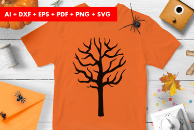 Halloween Tree Halloween Trick or Treat SVG