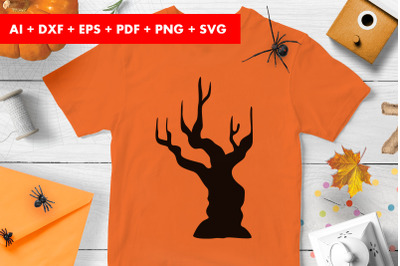 Halloween Tree SVG Trick or Treat SVG