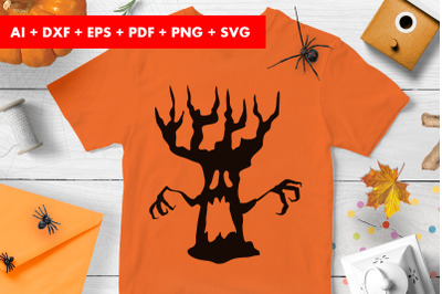 Halloween Tree Trick or Treat SVG