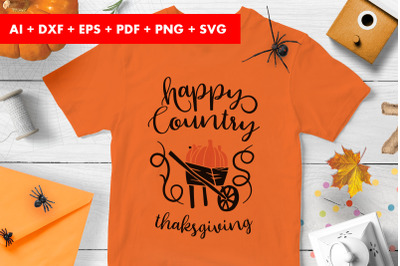 Happy Country Thanksgiving Trick or Treat SVG