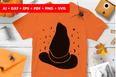 Hat Halloween Vector SVG PNG transparent