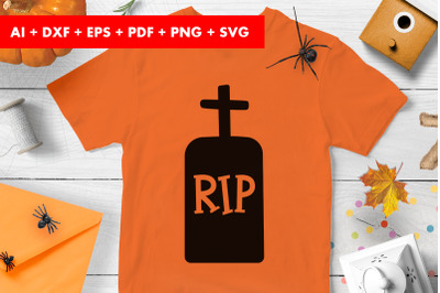 Headstone Halloween Vector SVG PNG transparent