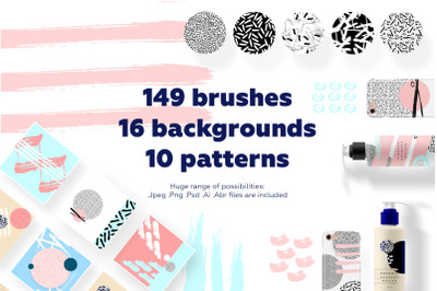 Brushes, Backgrounds, Patterns