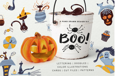 BOO! - Halloween design kit