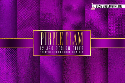 Purple Glam Digital Papers
