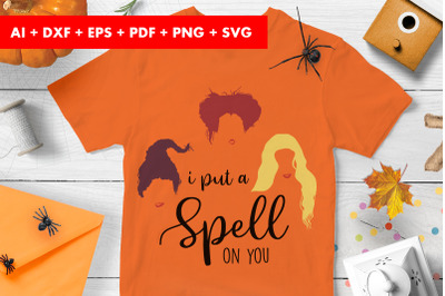 I Put a Spell On You Coloured Halloween SVG