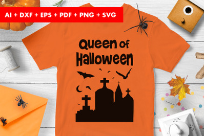 Queen Of Halloween Halloween SVG Design