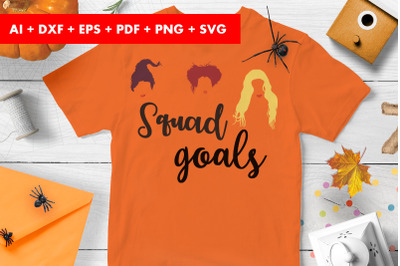 Squad Goals Halloween Vector SVG PNG transparent