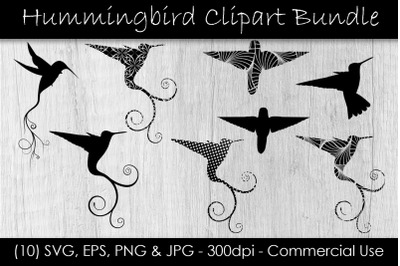 Hummingbird SVG Bundle - Bird Silhouette Clipart