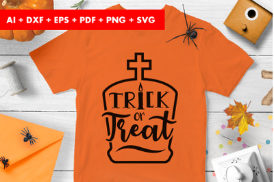 Trick or Treat Halloween Vector SVG PNG transparent