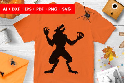 Werewolf SVG Halloween Vector SVG PNG transparent