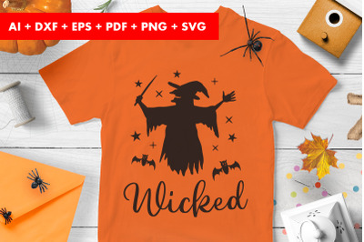 Wicked Halloween Vector SVG PNG transparent