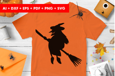 Witch Halloween Vector SVG PNG Transparent