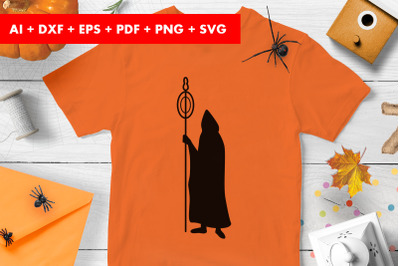 Witch SVG Spider Web Halloween Vector SVG PNG Transparent