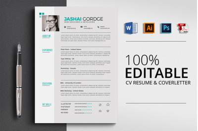 CV Resume Word 3 Pages Template