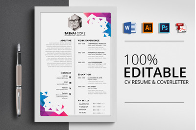 CV Resume Word 2 Pages Template