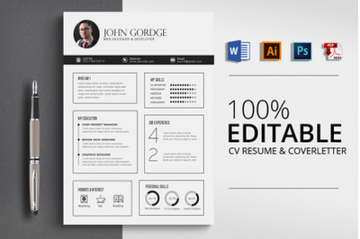 Job CV Resume Template