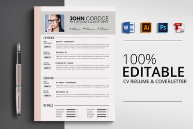 CV Resume Word Template