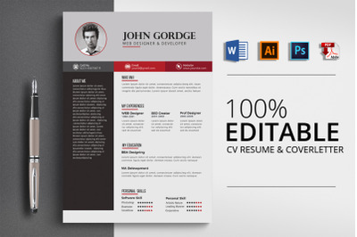 CV Resume Word Template