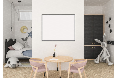 Interior scene - artwork background - frame mockup