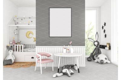 Interior scene - artwork background - frame mockup