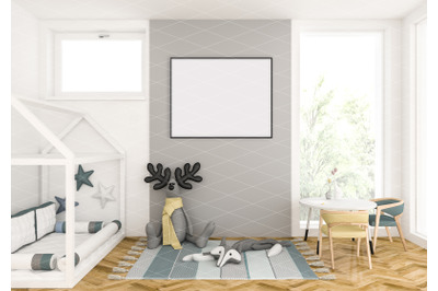 Interior scene - artwork background - frame mockup