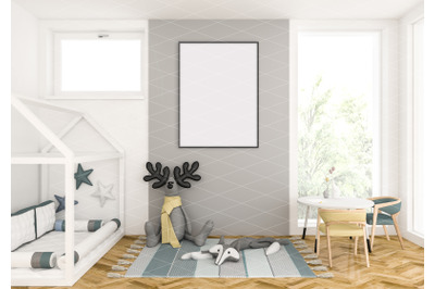 Interior scene - artwork background - frame mockup