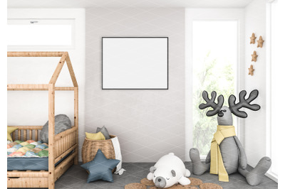 Interior scene - artwork background - frame mockup