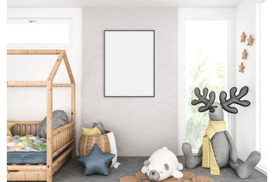 Interior scene - artwork background - frame mockup