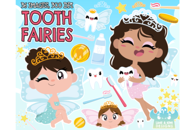 Tooth Fairies Clipart - Lime and Kiwi Designs