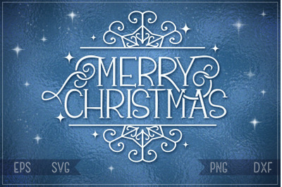 Merry Christmas Monogram SVG cut file