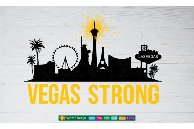 Vegas Strong Svg - Cityscape Art