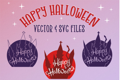 Happy Halloween vector &amp; SVG files