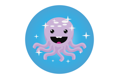 Octopus icon app mobile flat