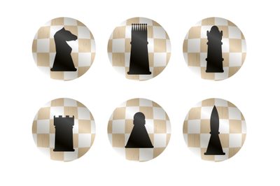 Chess figures icon set