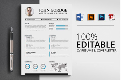 CV Resume Word Template