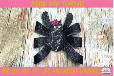 Halloween Spider Hair Bow Template. Svg. Dxf. Pdf. Eps. Jpg. Png