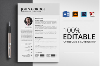 Professional CV Resume Word Template