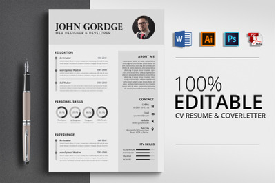 CV Resume Word Template