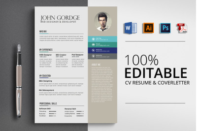 Professional CV Resume Word Template