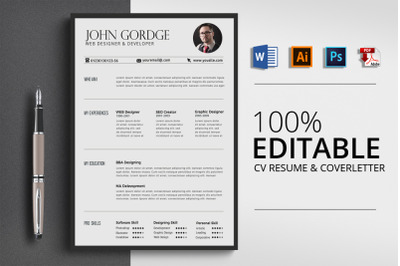 CV Resume Word Template