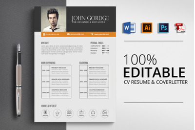 CV Resume Word Template