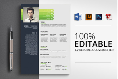 Clean CV Resume Word Template