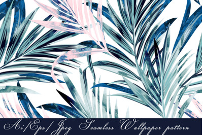 Tropical vector seamless pattern